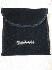 Vintage Joan Rivers Blue Gray Teardrop Bib Statement Necklace & Pouch