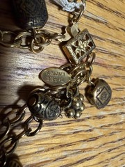 Vintage Three Ladies Roxsann Charm Bracelet Bronze Color 2 Strand Von Maur NWT