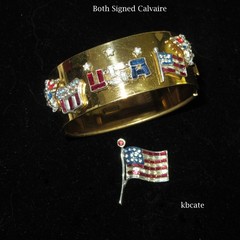 VTG 1930’s Lester Gaba Coro Designer RhineStone Patriotic Liberty Bell Brooch