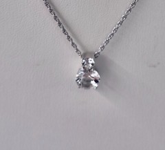 Swarovski Brilliance Necklace Solitaire Rhodium Plated 16 – 18″ N644