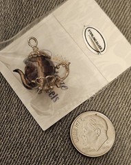 Vintage 7/8″ Sterling Silver Burgundy Crystal Pitcher Charm