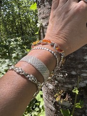 Vintage 925 Sterling Italy Link X Bracelet 7 Inches