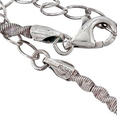 Vintage Italian Sterling Silver 925 Twisted Chain Necklace 16″-18″