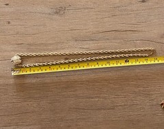 VTG Heavy 14K Gold Plated Rope Chain Crystal Pave Slide Ball Enhancer Necklace