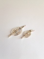 2- GERRY’S Artists Palette Signed Gold Tone Paint Brush Brooch Pins