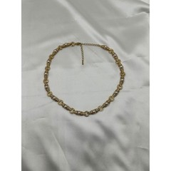 Limited Production JBK Camrose & Kross Pearl Crystal Gold Tone Link Necklace