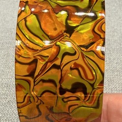 Lucite Cuff Bracelet Rust Green Brown Swirl Mid Mod Size 6.25