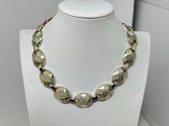 Unique Vintage Goldtone OVAL Link Choker 16-18″ Necklace