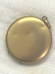 GORGEOUS ART DECO GOLD FILLED PHOTO LOCKET PENDANT.AIRPLANE DESIGN c1920
