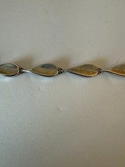 UnoAerre Sterling Modernist Petal Link Choker Necklace 925 Italy 15 in 23.48 gm
