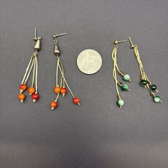 Vintage to Now Dangle Drop Earrings Lot of 5 Gold Tone Pierced Ear Post Back
