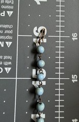 Antique Czech Glass Grape Cluster Necklace Brass Blue Bead Art Deco Neiger Style