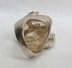 VINTAGE STERLING SILVER MOSES WITH TEN COMMANDMENTS LARGE RING Sz 11