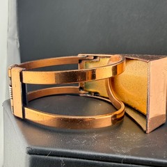 Vintage Matisse Bracelet Copper Tone Enamel Signed 6.5”