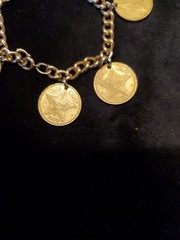 Charm Bracelet of Bahamas Coins 7″