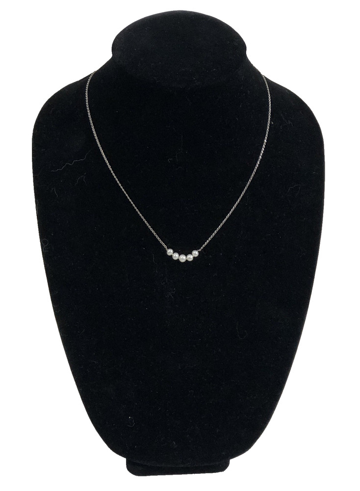 Avon Necklace Sterling Silver 925 Graduated Pearl – 18 inch Length