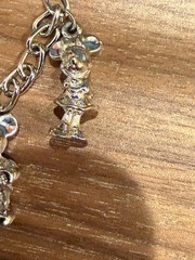 Vintage Disney Characters Silver Toned Charm Bracelet Mickey Minnie Pluto Donald