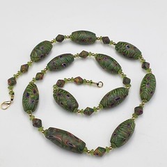 Vintage Venetian Style Amazing Gabri Eyes Glass Beaded Necklace