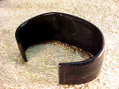 VINTAGE “ORIGINAL” 1970’s HIPPIE GLASS EYE LEATHER BRACELET PSYCHEDELIC ERA