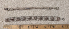 Beautiful SILVER Tone, Vintage ESTATE jewelry lot pendant, necklace, bracelet