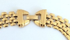 Gorgeous 1980’s Green Eyed Panthers Panther Link Choker Statement Necklace