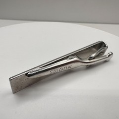 Vintage 90s Swank Silver Tone Fleur De Lis Cufflinks & Tie Clip Set Jewelry