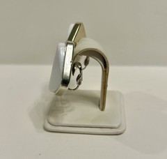 Gold And White Tone Geometric Clip On Earrings