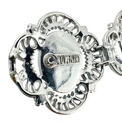 Vintage Sarah Coventry 1974 Partytime Pastel Faux Stone Silver Tone 7″ Bracelet