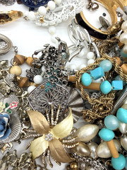 5lbs Vintage Jewelry Lot For Wear Or Harvest Some New Broken Many Signed