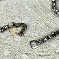 Vintage Kramer Silver Toned Rhinestone Necklace Formal Special Event Glam Party