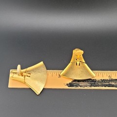 Vtg Lg Earrings Dangle Unsigned LES BERNARD Fashion Jewelry Runway Statement St9