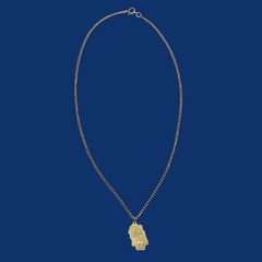 Vintage Cartoon Dog Pendant Necklace Gold Tone Enamel Puppy Hat Kitschy Jewelry
