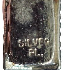 Vintage Silver PL House Charm with Heart Windows Pendant 0.75 Inch