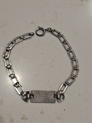 Vintage 1940s-1950s Sterling Silver Bracelet BETTY LIL Signed