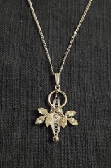Sorrento Sterling Filigree Necklace With Clear Stones