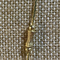 Vintage Gold-Tone Bar Chain Necklace 30 in