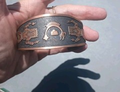 Vintage Copper Buffalo Dancer Southwestern Cuff Bracelet
