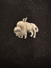 Vintage Silvertone Buffalo Pendant – Southwestern Style
