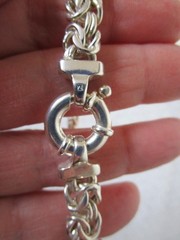 Vintage Sterling Silver Byzantine Bracelet 7.5” Long Italy M – Milor VGC