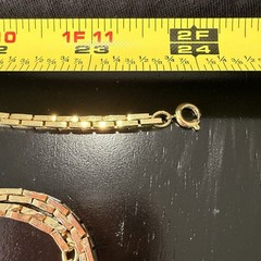 Vintage Gold Tone Box Link Chain Necklace