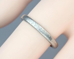 Fab Antique Art Deco Platinum Palladium 2.5mm Floral Wedding Band Ring 1921 6.75