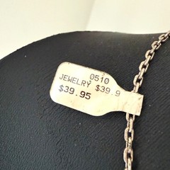 Necklace AB Aurora Borealis Flower Mid Century Botanical Silver Tone 17.5 inches