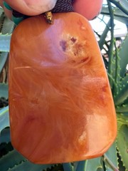 Vintage Butterscotch fiery Amber Pendant Necklace – From an Estate Collection