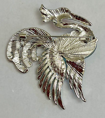 Parrot Bird Crystal Rhinestone Brooch Peacock Pin Enamel Vintage Jelly Belly