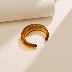Vintage Acrylic Resin Cuff Bracelet for Women Chunky Tortoiseshell Resin Bangle
