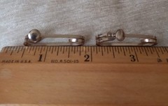 Vintage 40s-50s Punk Rock Safety Pin Screw Back Gold Tone Earrings