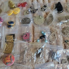 HUGE lot 126 Pairs Earrings Silver & Gold Tone Dangle Studs Hoops ALL WEARABLE