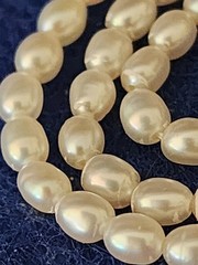 RARE & ELEGANT STRAND 2.5MM RICE PEARL NECKLACE (STERLING)