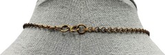 Vintage Brass Leaf Berry Necklace With Adjustable Chain Antique