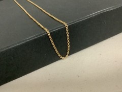 Vintage M.S.Company 18k yellow gold chain necklace 18″ lobster clasp signed 3.1g